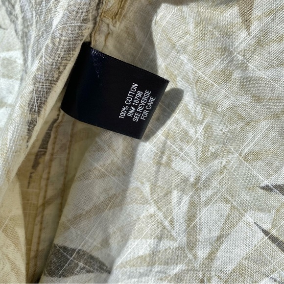 Trendy safari botanical vintage boyfriend style shirt w cottage/tropical vibe - Picture 9 of 10